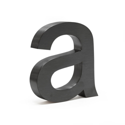 Civico in 3D lettera 'a' antracite 15cm carattere Arial antiruggine - WILTEC precio