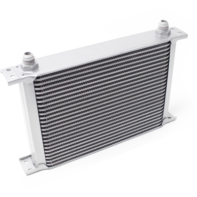Radiatore dell'olio universale alluminio 25 file alette per raffreddamento olio motore - WILTEC