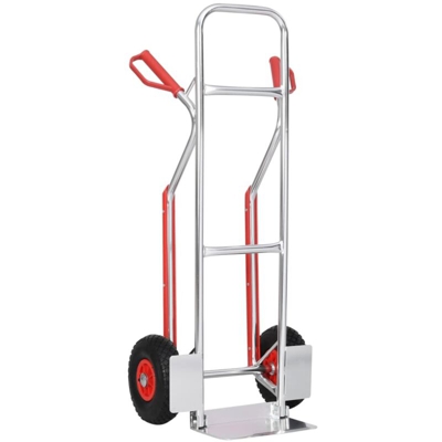 Carrello a Mano con Maniglie 49,5x45x118 cm in Alluminio 150 kg - VIDAXL
