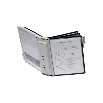 DURABLE Supporto a parete 10 pannelli espositivi in PA con telaio profilato