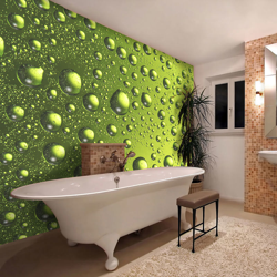 Fotomurale Gocce dacqua su una bottig cm 250x193 Artgeist características