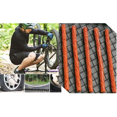 10 strisce riparazione gomme inserti foratura pneumatici auto moto camper - GENERICO