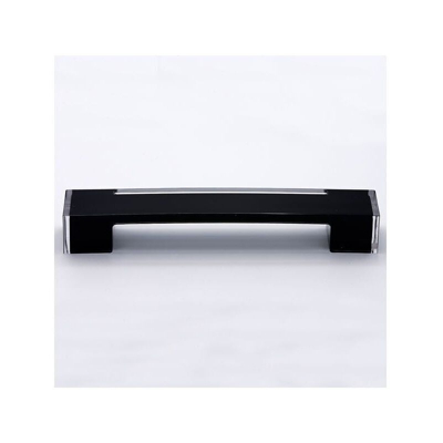 Maniglia squadrata bicolore trasparente e nera 205x30x30mm - 306 Soul - POLIDEAS