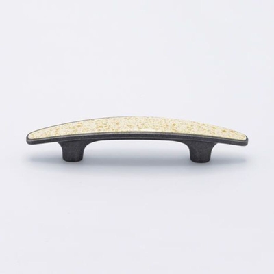 Maniglia lunga arrotondata effetto ferro con inserto maculato 160x21x32mm - 052B Bridge - POLIDEAS