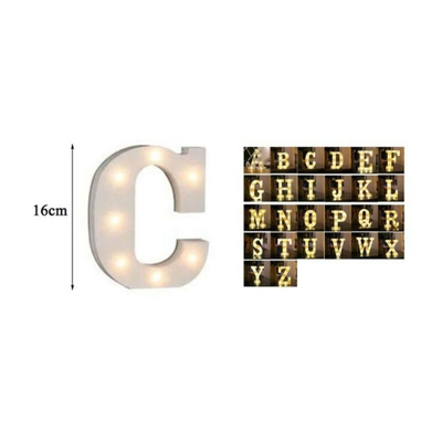 Lettere dell'alfabeto e Numeri LED 16 cm | C - SESAMALL