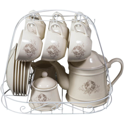 Servizio da Caffè Set Colazione 15 Pezzi in Porcellana da Cucina - BISCOTTINI en oferta