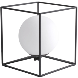 Trio Lighting Italia Lampada Da Tavolo Gabbia Attacco G9 Con Interruttore A Filo In Metallo E Vetro Colore Nero R50401032 en oferta