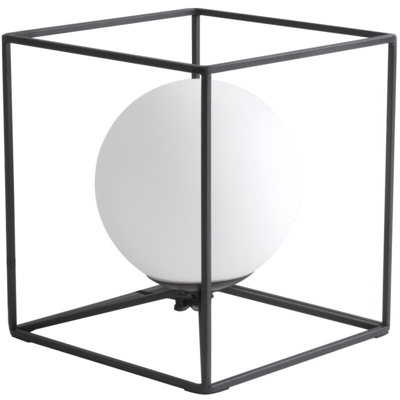 Trio Lighting Italia Lampada Da Tavolo Gabbia Attacco G9 Con Interruttore A Filo In Metallo E Vetro Colore Nero R50401032