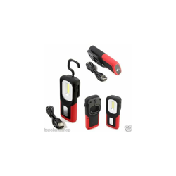 Lampada Torcia Lavoro Calamita Portatile Led Ricaricabile Base Magnetica Gancio - TP en oferta