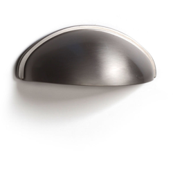 REI - Maniglia a conchiglia , Zama, Nichel Satinato, 64mm interasse. Marchio precio