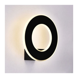 Lampada da muro Led 9W Wall Light circolare colore nero VT-710 4000K - V-tac en oferta