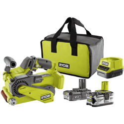 Levigatrice a nastro 75 mm RYOBI 18V RYOBI 18V OnePlus LithiumPlus - 2 batterie 4.0Ah/2.0Ah - 1 caricatore rapido - R18B en oferta