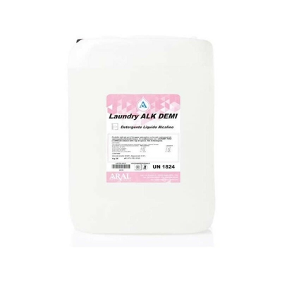 Laundry Alk Demi Detergente Liquido Alcalino Superconcentrato per Lavatrici Fusto 26 Kg Made in Italy - ARAL