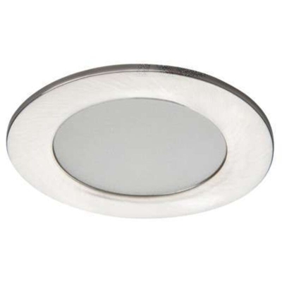 faretto incasso led stagno 220-240 volt 4,5 watt 65 mm CE IP44 bianco caldo interno nichel satinato plastica kan 25781 - KANLUX