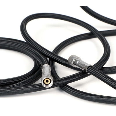 Wiltec - Tubo tessile da 3 m per aerografi Filettatura interna 2 x 9,51 mm (1/8') Tubo a pressione