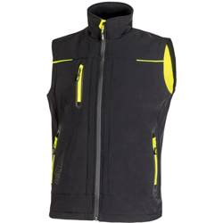 GILET TECNICO IMPERMEABILE, ANTIVENTO E TRASPIRANTE BLACK CARBON SOFT SHELL - MODELLO: UNIVERSE U-POWER - Taglia L en oferta