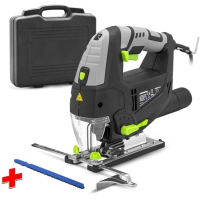 CONSTRUCTOR CTJS802PLA-BM - Seghetto alternativo a pendolo 800W con valigetta e accessori, Garanzia 5 anni