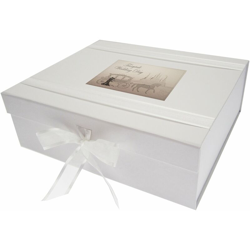 Detalles de la oferta de White Cotton Cards – Scatola dei ricordi, per matrimonio, legno, bianco, Large White Cotton Cards – Scatola dei ricordi, per matrimonio, legno, bianco, Large en oferta