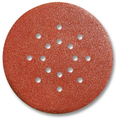 5 dischi abrasivi velcrati sait 16 fori mm 225 grana 100 disco abrasivo velcrato