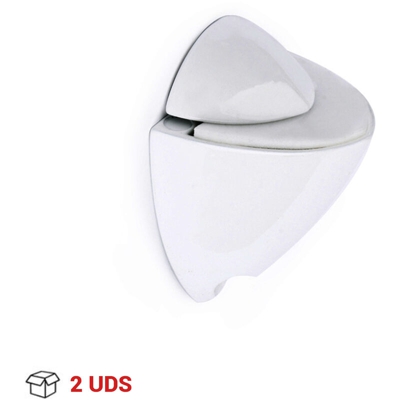 Set di 2 reggimensole regolabile per vetro e legno, in Zama, Bianco Satinato. Marchio REI