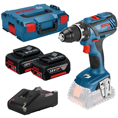 Bosch Trapano avvitatore a batteria GSR 18V-28, mit 2 x GBA 18V 4.0 Ah, GAL 18V-40, in L-Boxx 136 - 0615990K3S