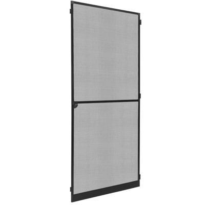 PrimeMatik - Zanzariera porta max 100 x 210 cm in alluminio nero