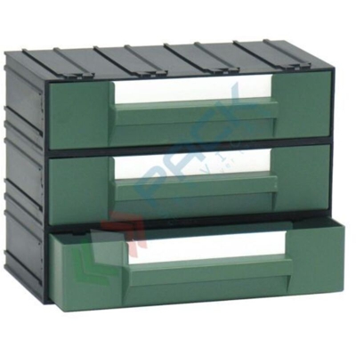 Cassettiera modulare "D" con 3 cassetti - Verde - Mobil Plastic