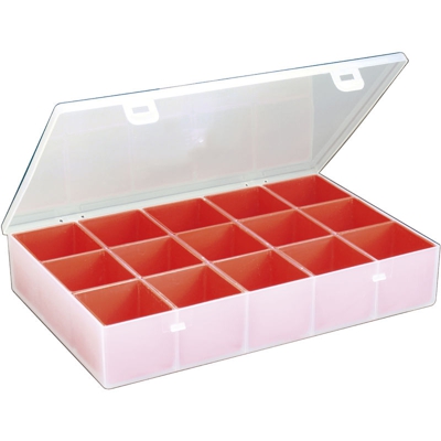 Scatola portaminuterie 'CLASS 14' con vaschette - Trasparente - Mobil Plastic