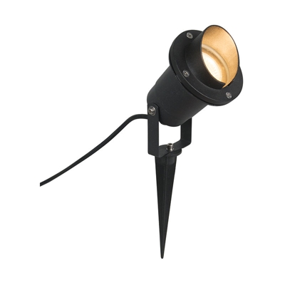 QAZQA Faretto con palo da giardino done - Moderno - Vetro,Alluminio - Nero - Cilindro Max. 1 x Watt