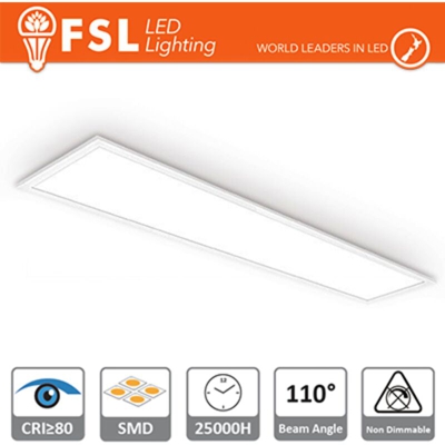 pannello luminoso led 48 watt 110° 120x30 cm 220-240 volt A+ CE IP20 bianco naturale no lif flp2831248w4k - FSL