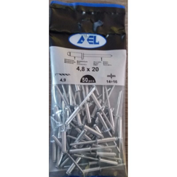 Rivetti rivetto alluminio confezione da pz 50 48x25 48 25 chiodi fissaggio - TECFI precio
