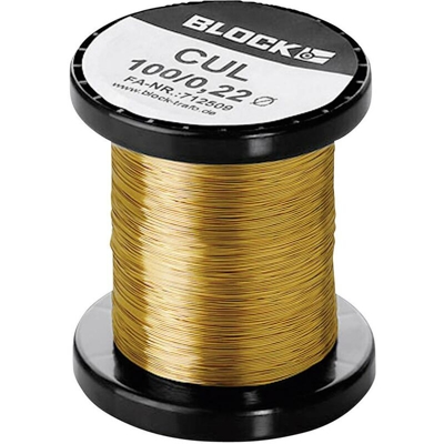 Block Filo di rame smaltato Diametro (con Isolante)=0.22 mm 285 m 0.10 kg