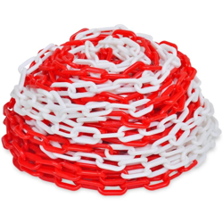 Catene di Sicurezza Traffico 2 pz Rosso e Bianco Plastica 30 m - VIDAXL características