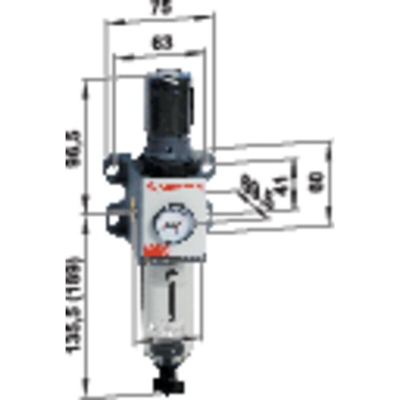 Norgren B92G-2GK-QT1-RMG Filtro regolatore 1/4 Aria compressa Pressione max 12 bar