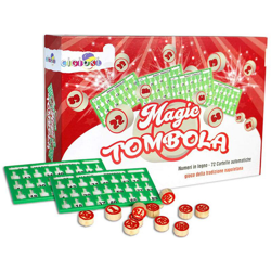 Gioco tombola magica cartelle con segnalini scorrevoli e numeri in legno bingo -72 Cartelle - DUE ESSE en oferta