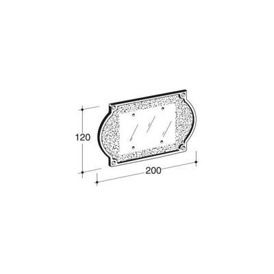 Buca Placca porta numeri in ottone 2 posti ottone antico trattato verniciato trasparente - SILMEC