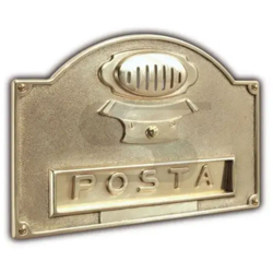 Buca Placca per lettere in ottone con pulsante S672 ottone lucido trattato verniciato trasparente - SILMEC precio