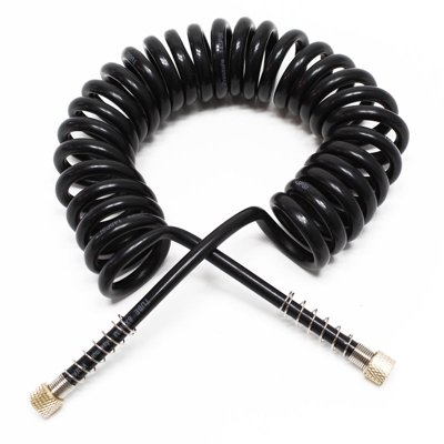 Wiltec - Tubo flessibile a spirale per aerografo 2x G 9,51 mm (1/8') filettatura interna 3 m