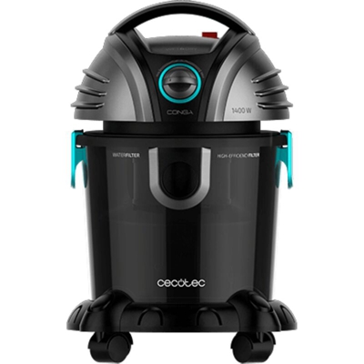 Aspirapolvere Ciclonico Conga Wet&Dry TotalClean 15 L 1400W Nero - Cecotec
