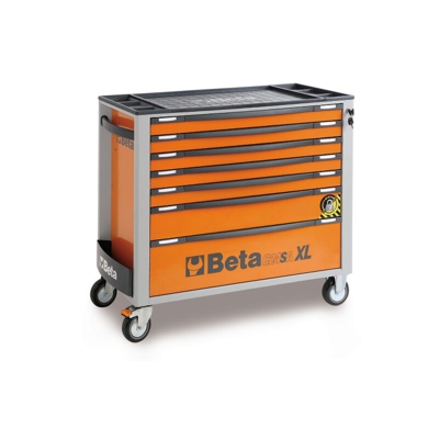 Beta Cassettiera mobile con 7 cassetti, con sistema antiribaltamento, modello lungo C24SA-XL 7/G - BETA TOOLS