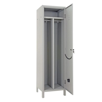 Armadio spogliatoio in metallo sporco pulito 1 anta grigio con serratura 071KS11