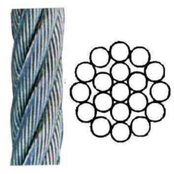 Fune Acciaio Zincato 19 Fili Elettricista Metri 100 Diametro Mm. 8 - FERRAMENTA MARTINA en oferta