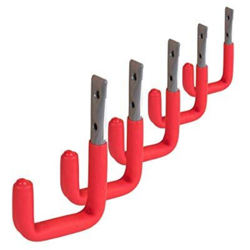 GAH-ALBERTS, Gancio a muro, modello angolato, con rivestimento in gomma rossa, Ø12 mm, 120 x 83 mm, 5 pz. - 802158 en oferta