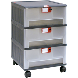 Cassettiera 'Mopla 203R' con ruote e 3 cassetti - Mobil Plastic precio