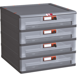 Cassettiera "Mopla 104BIS" con 4 cassetti - Mobil Plastic en oferta