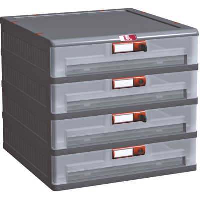 Cassettiera "Mopla 104BIS" con 4 cassetti - Mobil Plastic