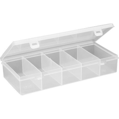 Scatola portaminuterie "CLASS 11" con 5 scomparti - Trasparente - Mobil Plastic