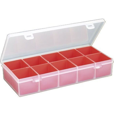 Scatola portaminuterie "CLASS 12" con vaschette - Trasparente - Mobil Plastic