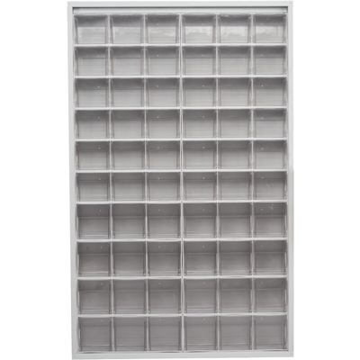 Scaffale portaminuteria completo CRYSTAL BOX "CB200D"- Grigio Chiaro - Mobil Plastic