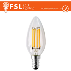 lampada oliva led filamento 220-240 volt 300° 4 watt A+ CE E14 bianco caldo no trasparente lif flc35f4w27k14 - FSL precio